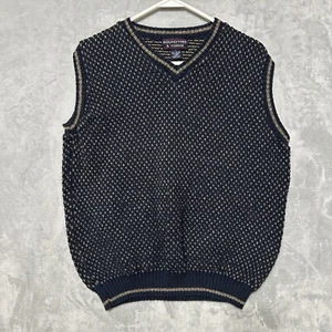 Vintage 90s Roundtree & Yorke Men's Large Grandpa Cottagecore Sweater Vest L - Picture 1 of 7