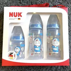 NUK Premium Choice Doraemon Plastic Baby Bottle Set of 3 Unused From Japan - Picture 1 of 2