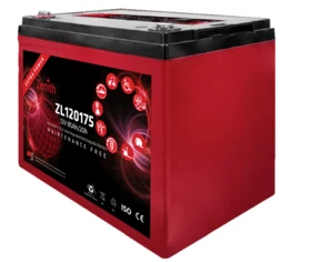 ZENITH ZL120175 BATTERIA SOLARE AGM 86Ah 12V FOTOVOLTAICO CAMPER DEEP CICLE M6 - Foto 1 di 1