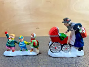 Reparto 56 Figurine "La tata e i bambini in età prescolare" Villaggio di Natale - Foto 1 di 7