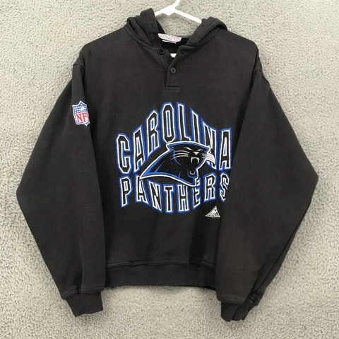 Vintage Apex One Sweater Adult Medium Black NFL Carolina Panthers Hoodie 28575 Cover