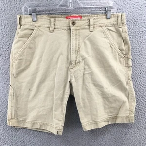 Coleman Cargo Shorts Mens 32 (Actual Size 33x7.5) Beige Mid Rise Zip Fly Casual - Picture 1 of 17
