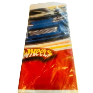 Hot Wheels Hallmark Fast Action! Yellow Background Race Car Table Cover 54"x102" - Picture 1 of 3