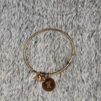 Brazalete Brazalete Alex & Ani Inicial "H" Dije Ajustable Bronce Capa Minimalista Foto 1 de 4