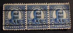 3 - 1922 US Stamps Sc #557 - 5 Cent - Precancels - New York - Used/NG/VF. b - Picture 1 of 2