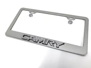 (1) 3D "CAMRYemblem"" LOGOTIPO ACERO INOXIDABLE Cromo Placa Marco - Imagen 1 de 2