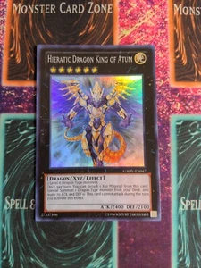 Yu-Gi-Oh! Hieratic Dragon King of Atum GAOV-EN047 Unlimited Super Rare NM - Picture 1 of 4