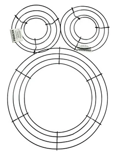 Round Metal Floral Wire Wreath Frame for Christmas - 3 Pack (2 x 6 Inches & 1 x - Picture 1 of 4