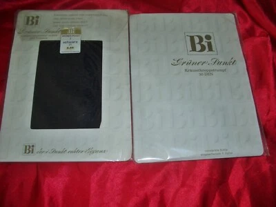 RAR 2 Paar VINTAGE Bi Feinstrümpfe Straps Strümpfe Gr. I (8,5-9) schwarz OVP - Bild 1 von 3