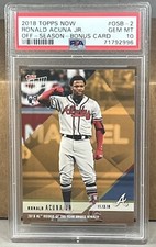 2018 TOPPS NOW #OSB-2 RONALD ACUNA JR PSA 10 GEM MINT ATLANTA BRAVES ROOKIE 