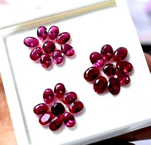 27.00 Ct Natural Red Ruby Mozambique GGL Certified 28 Pcs LOTS Treated Gems