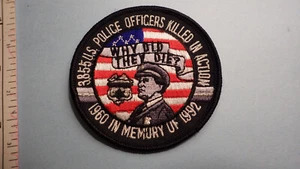 USA POLICE Memorial - Vintage 1990's Morale Patch - Milwaukee - unbenutzt - kein Abzeichen - Bild 1 von 3