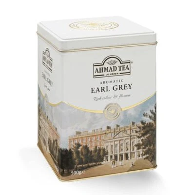 AHMAD TEA Ahmad Aromatic Earl Grey Loose Leaf Black Tea in Tin 17.6oz/500g