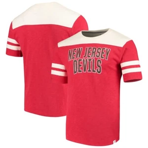New Jersey Devils True Classics Throwback Slub T-Shirt - Red/Cream (Size Small) - Picture 1 of 1