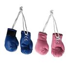 2 Pairs Miniature Mini Boxing Gloves,Hanging Boxing Bag Gloves Blue+Pink