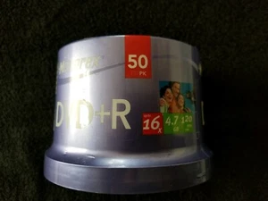Memorex DVD+R 16x 4.7GB 120 Min Video 50 Pack - Picture 1 of 4