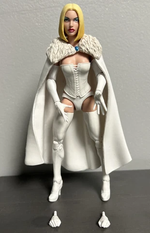 Marvel Legends Hellfire Club Emma Frost White Queen loose complete Exclusive Cover