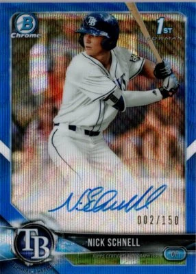 2018 Bowman Chrome Draft Blue Wave Refractors #CDANS Nick Schnell Auto /150 - Image 1 of 2