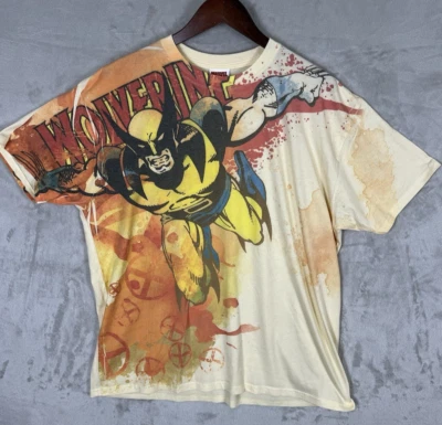Camiseta Marvel Comics Wolverine Para Hombre Amarilla 2XL Manga Corta 2009 Gráfico Foto 1 de 4