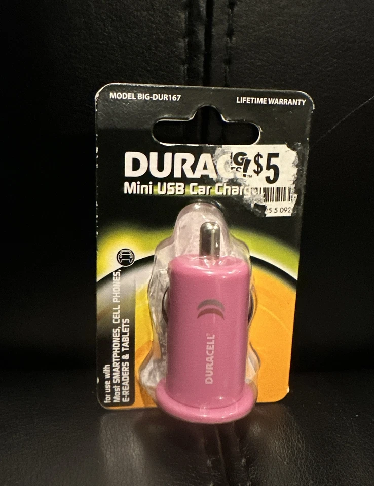 Cargador Coche Duracell Mini USB Púrpura Nuevo Foto 1 de 3