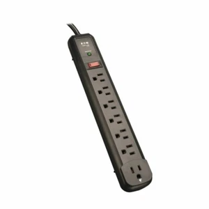 Protector contra sobretensiones Eaton TLP74RB de 7 salidas con cable de 4 pies 1080 julios LED negro - Imagen 1 de 5
