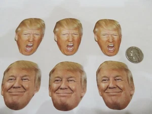 DONALD TRUMP, SELLOS/PEGATINAS PRESIDENCIALES 2020, LOTE DE 6, RESPALDOS ADHESIVOS - Imagen 1 de 2