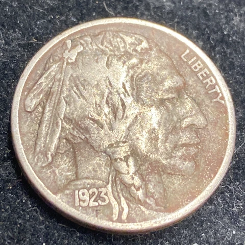 1923-s Buffalo Nickel.  XF Extra Fine Details Beautiful Coin Cover