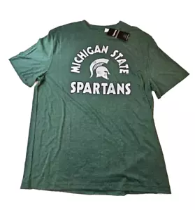 NCAA Michigan State Spartans Men's Short Sleeve T-shirt Size Large Green White - Picture 1 of 4