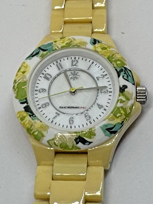 Isaac Mizrahi Live! Reloj de cuarzo para mujer IMZ353 MoP esfera cerámica crema 37 mm Foto 1 de 4