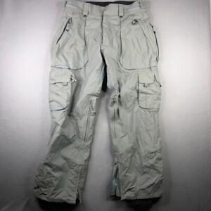 Ride Snowboard Pants Mens XL Gray Waterproof Lined Pocket Nylon Dry Series Ski