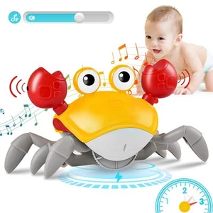 Crawling Crab Toy Infant Tummy Time Baby Toys Fun Interactive Dancing Walking - Picture 1 of 6