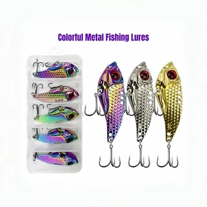 5 pack Micro Metal Jig Fishing Lure Bait Spinner Spoon Metal Fishing Swimbaits - Picture 1 of 13