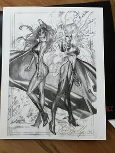 3 Lady Death Art 8 X 10 Pictures,One Signed - Picture 1 of 3