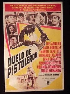 DUELO DE PISTOLEROS (1966) * LUIS AGUILAR * WESTERN * ARGENTINE 1sh MOVIE POSTER - Picture 1 of 1