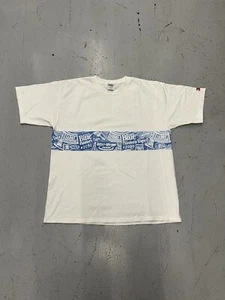 Vintage Kelly Moore 3M Shirt Size XL Y2K Blue Stripe Painters Tape Graffiti Art - Picture 1 of 6