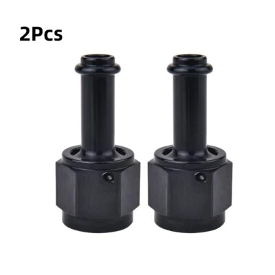 2Pcs AN6 6AN Female to Straight Push On Barb 5/16" Hose Fitting Straight Swivel - Image 1 of 4