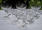 Cristallerie de Lorraine Lemberg -Service de 6 coupes à champagne cristal taillé