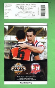 #D351. 2012 RUGBY LEAGUE FOUNDATION CUP PROGRAM & TICKET C - 20 - Picture 1 of 2