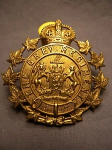 THE GREY REGIMENT WWII CAP BADGE M.54 CANADA CANADIAN SLIDER WITH BUCKLE  - Picture 1 of 7