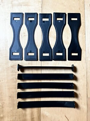 Lot of 5 x Cardboard Box Handles black 6” USA Plastic Carry Uline - Image 1 of 3