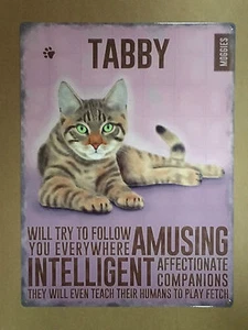 Letrero de pared de metal estañado Tabby Moggies - Imagen 1 de 1