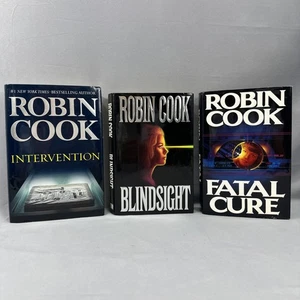 ROBIN COOK  Hardcover Book Lot of 3 Intervention, Fatal Cure And Blindsight - Picture 1 of 22