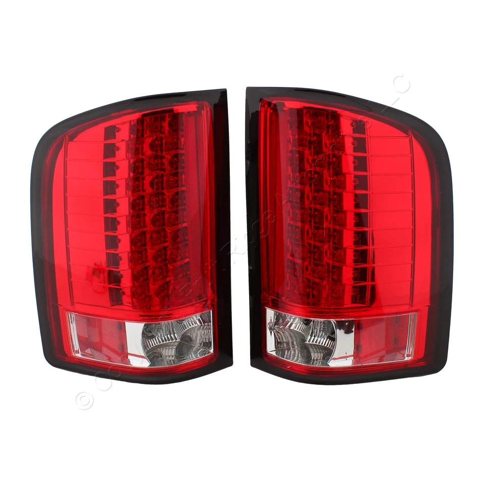 Pair Anzo 311047 Rear Red Housing Clear LED Tailight for 2007-13 Silverado 1500 - Image 1 of 4