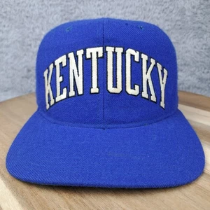 Vintage Kentucky Wildcats Mütze Kappe Druckknopflasche blau weiß Bogen Logo Starter Wolle - Bild 1 von 11