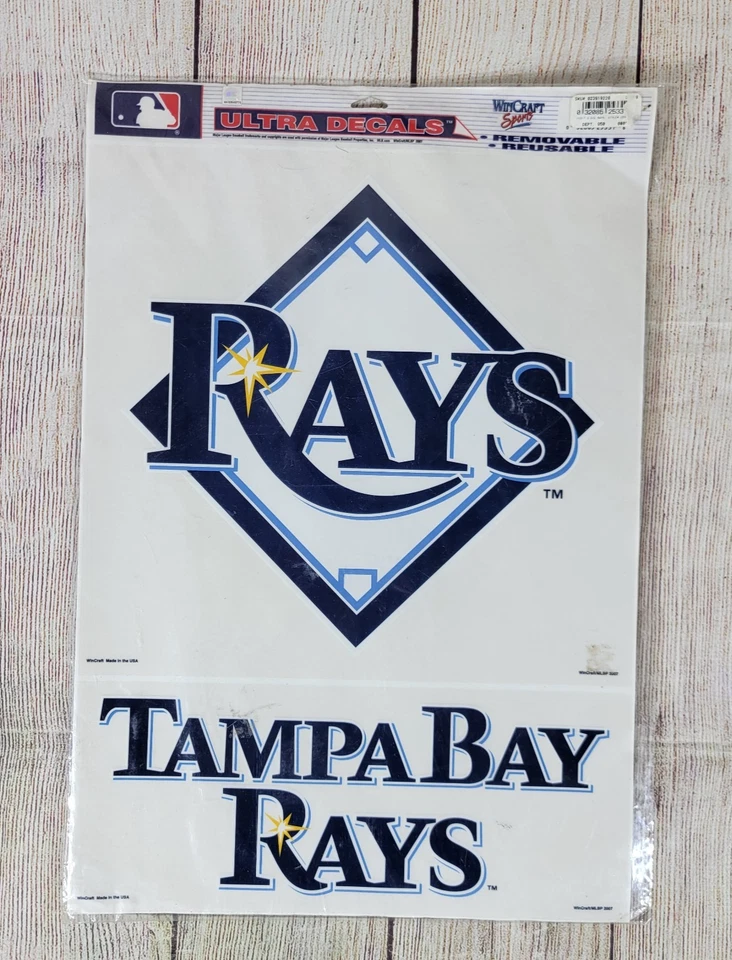 Tampa Bay Rays 10" x 10" + 10"x4" Truck Car Auto Window Die Cut Decal New - Image 1 of 3