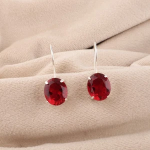 Doublet Pink Rubellite Earrings Beautiful Silver Dangle & Drop Earrings 1.05" - Picture 1 of 3
