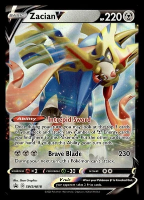 Zacian V SWSH018 SWSH: Sword & Shield Promo Cards Pokemon Card - Image 1 of 2