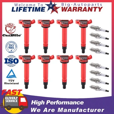 8Pack Ignition Coil & Spark Plug For 673-1309 Toyota Land Cruiser Tundra 5.7L V8 - Image 1 of 4