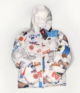 Nike Bold School Primaloft Storm Fit Puffer Jacket Size Large White FZ2288-133 - Picture 1 of 8