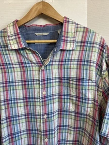 Men’s 2XLB (Big) Polo- Lined  Button-Up-Plaid Shirt- By Tommy Bahama (56”chest) - Picture 1 of 7